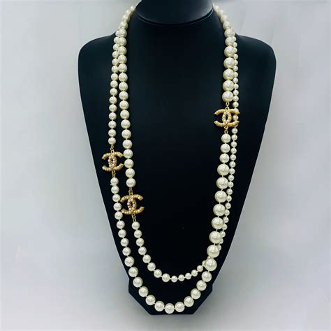 chanel pearl necklace real|genuine Chanel necklace.